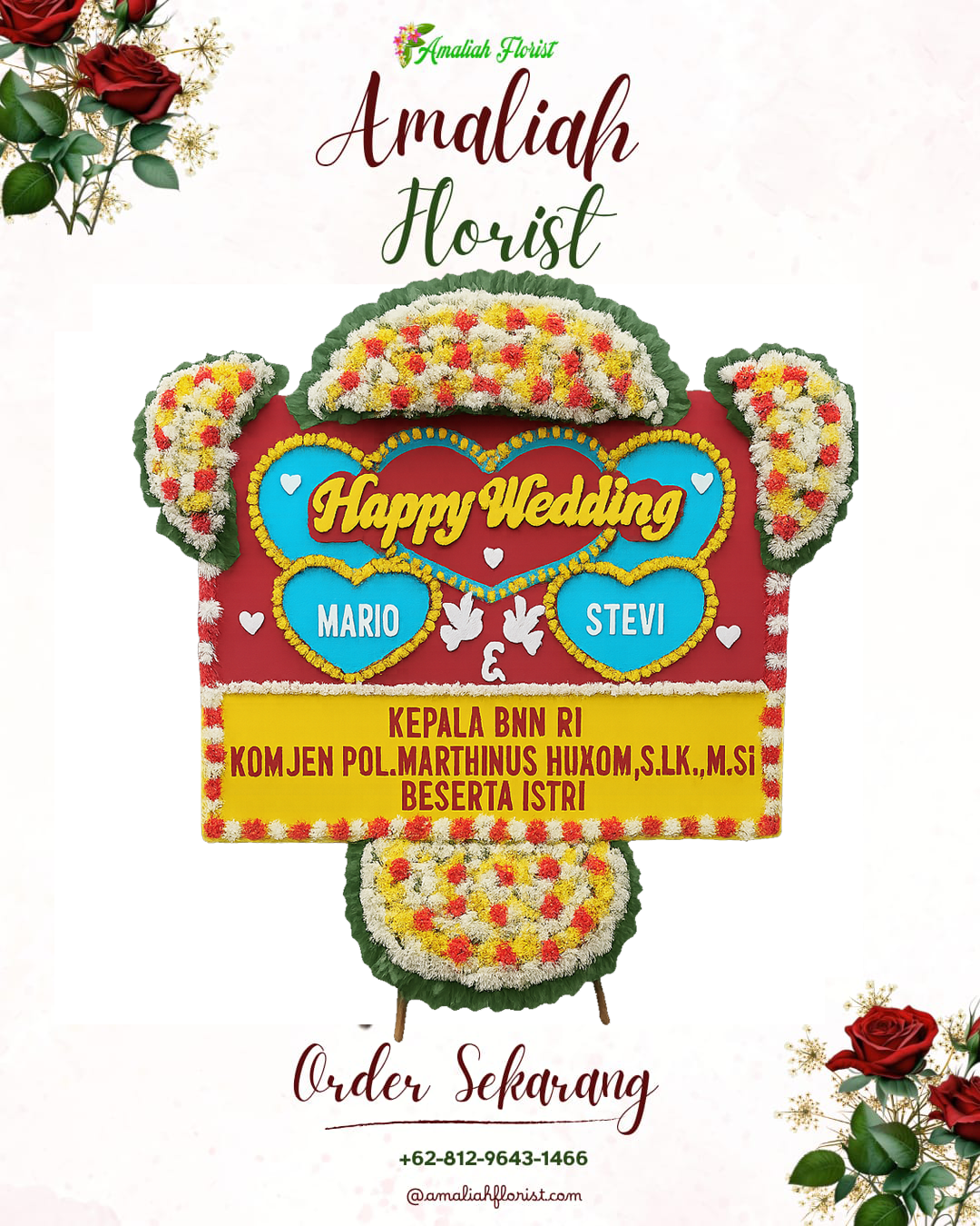 Papan Bunga Pernikahan Semanding